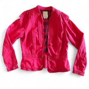 Elevenses (Anthropologie) Red Woman’s Jacket - Vintage Size 12
